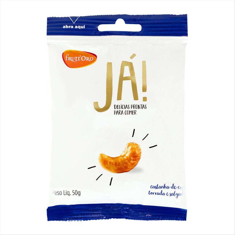 Castanhas-de-Caju-Torradas-e-Salgadas-Frutt-Oro-Ja-Pacote-50g