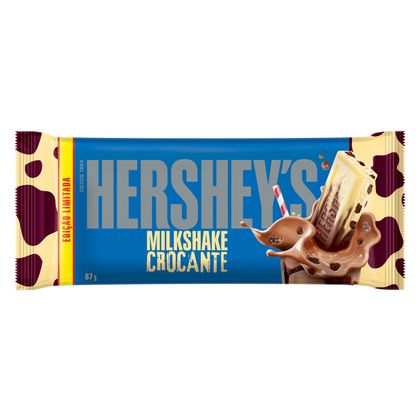 Chocolate ao Leite e Branco Milkshake Crocante Hershey's Pacote 87g