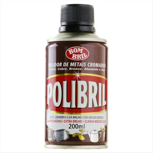 Polidor de Metais Cromados Polibril Lata 200ml