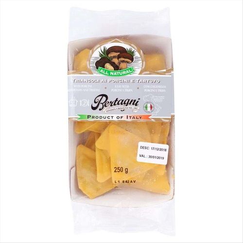 Triangoloni Italiano Bertagni Com Recheio De Cogumelos E Trufas 250g