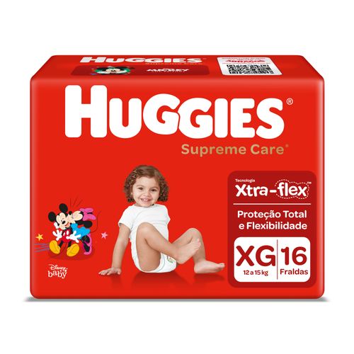 Fralda Descartável Huggies Supreme Care Xg Pacote Com 16 Unidades