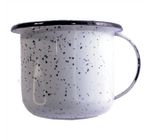 Caneca Granitada Esmaltada n°6 Branca 160ml Esmaltados Silva