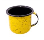 Caneca Granitada Esmaltada N°6 Amarela 160ml Esmaltados Silva