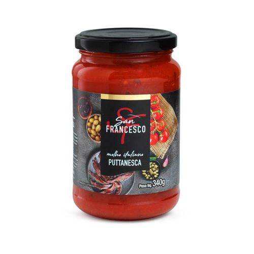Molho de Tomate Italiano Puttanesca San Francesco 340g