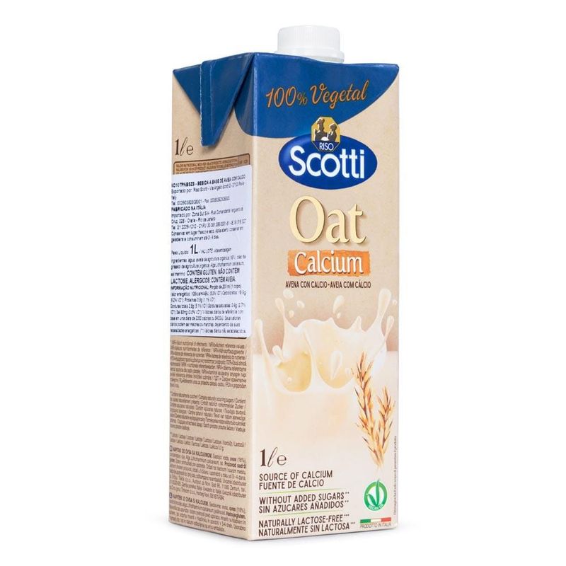 Leite de Aveia Oat Riso Scotti Calcium Tetra Pak 1 L