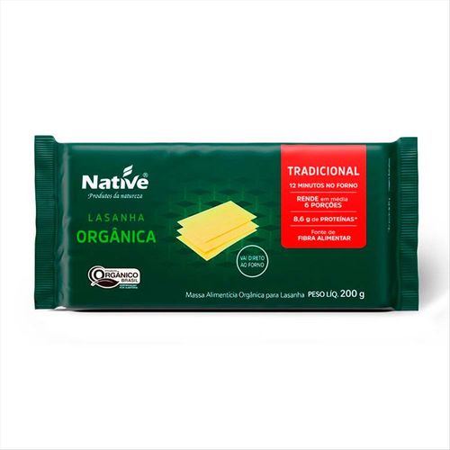 Massa de Lasanha Orgânica Native 200g