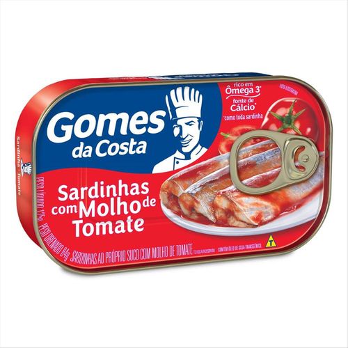 Sardinha Ao Molho De Tomate Gomes Da Costa Lata 125g