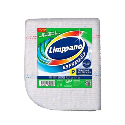 Esfregão Alvejado Para Pia Limppano 28×28 Cm