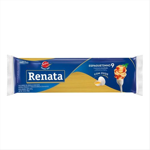 Espaguetinho 9 Com Ovos Renata 500g