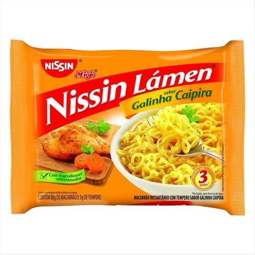 Massa Instantânea Nissin Miojo Galinha Caipira 85g