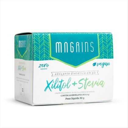 Adoçante em Pó Magrins Xilitol+Stevia 50 Unidades
