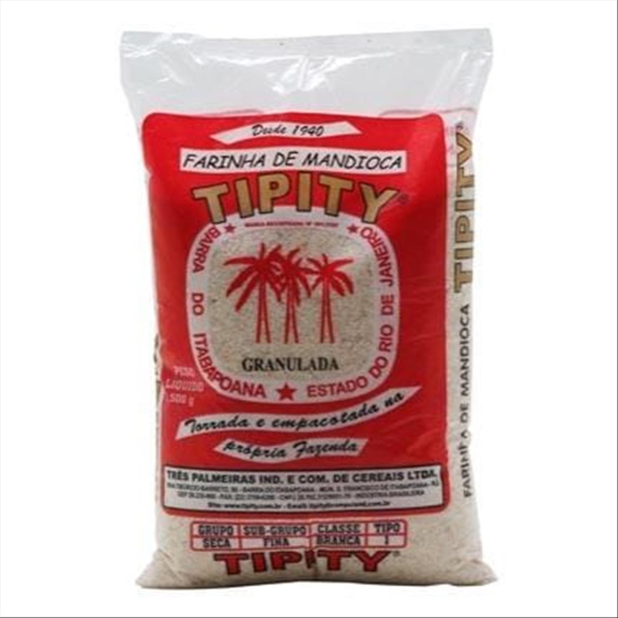 Farinha De Mandioca Granulada Tipity 500g - Zona Sul