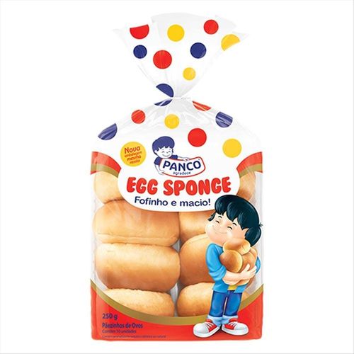 Pão Egg Sponge Panco Com 10 Unidades 250g