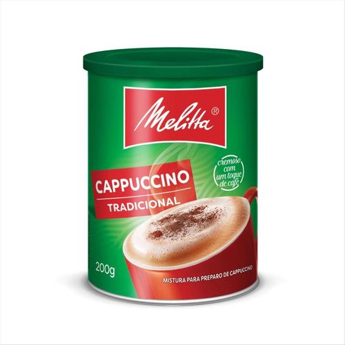 Cappuccino Solúvel Melitta Tradicional Lata 200g