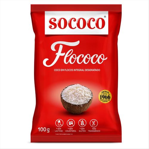 Coco Desidratado Em Flocos Sococo 100g