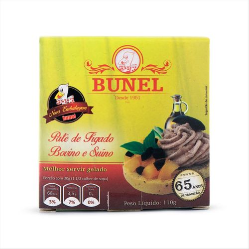 Pate de Fígado Bunel Lata 100g