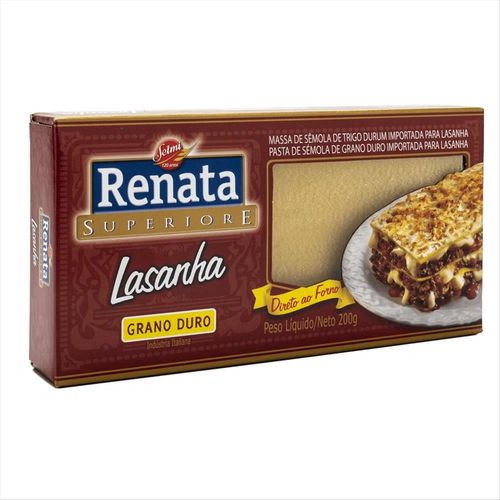 Massa de Lasanha Direto Ao Forno Renata Superiore 200g
