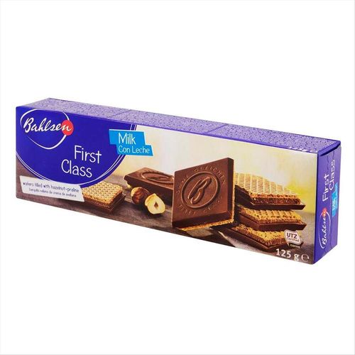 Biscoito Wafer Alemão Bahlsen First Class Avelã Caixa 125g