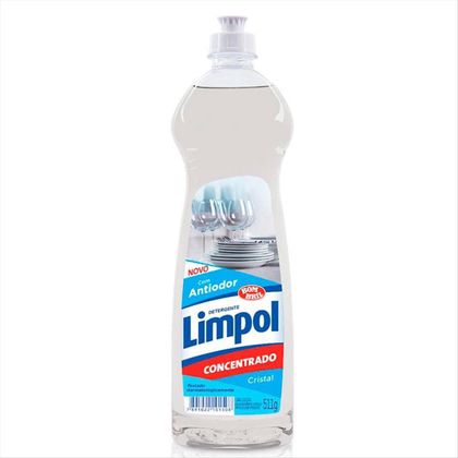Detergente para Louças Gel Concentrado Biodegradável Limpol Cristal 511g