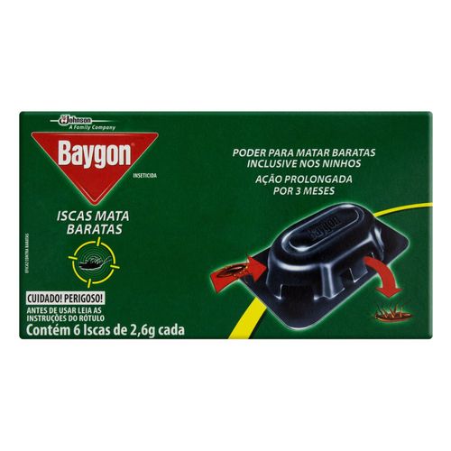 Inseticida Baygon Isca Mata Baratas 6 Unidades