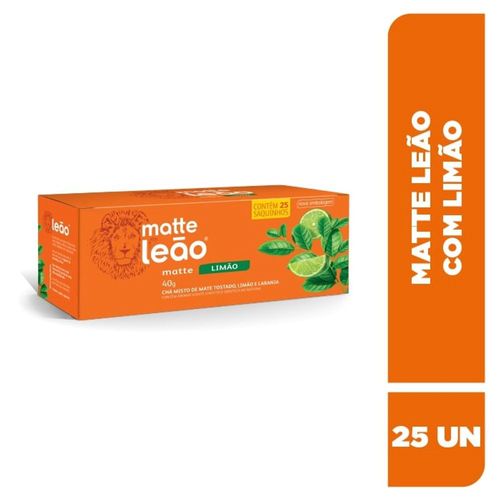 Chá Matte Leão Limão Caixa Com 25 Sachês 40g