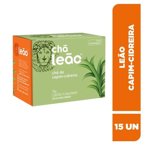Chá Leão Capim Cidreira Caixa Com 15 Sachês 15g