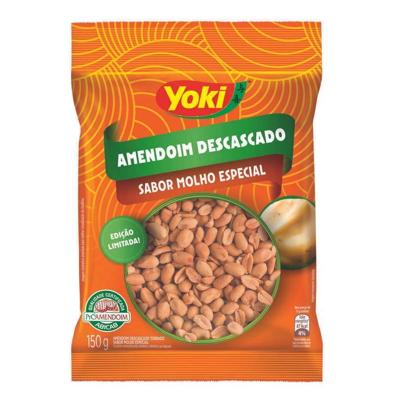Amendoim-Torrado-sem-Casca-Molho-Especial-Yoki-Pacote-150g
