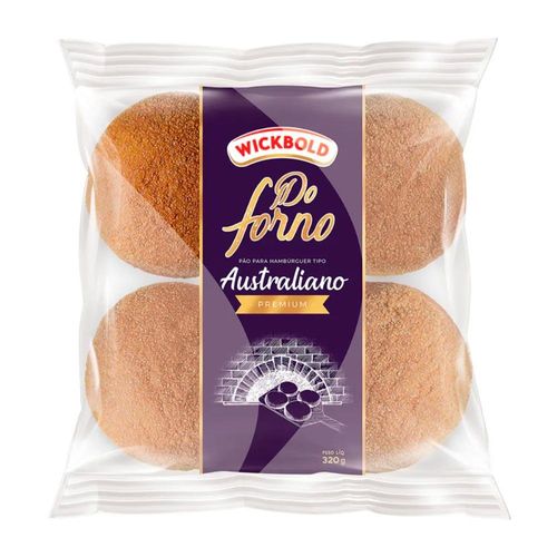 Pão Para Hambúrguer Wickbold Do Forno Australiano Pacote com 4 Unidades 320g