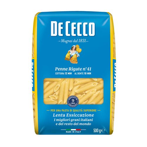 Penne Rigate Italiano De Cecco nº 41 500g