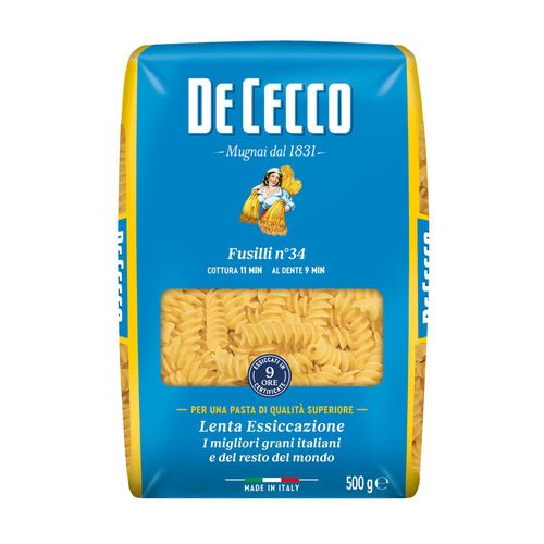Fusilli Italiano De Cecco nº 34 500g