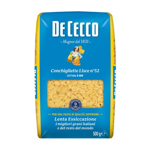 Conchigliette Lisce Italiana De Cecco nº 52  500g