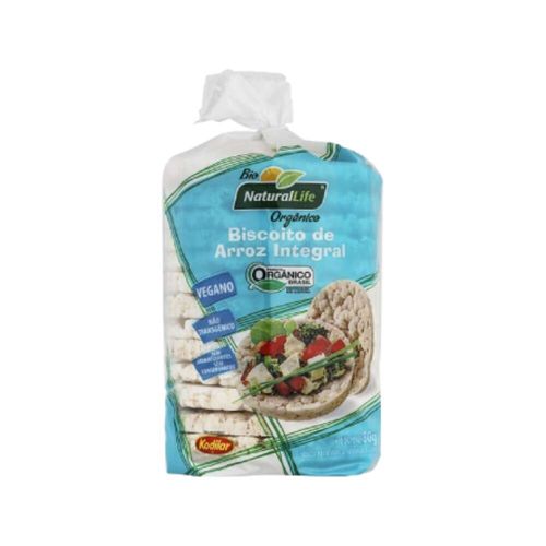 Biscoito de Arroz Orgânico Vegano Kodilar 80g
