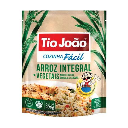 Arroz Integral + Vegetais Cozinha Fácil Tio João 200g