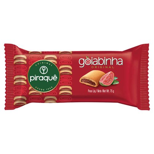 Biscoito Piraquê Roladinho Recheado de Goiabinha 75g