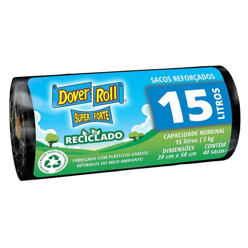 Saco-para-Lixo-Preto-Reforcado-15L-Dover-Roll-Super-Forte-40-Unidades