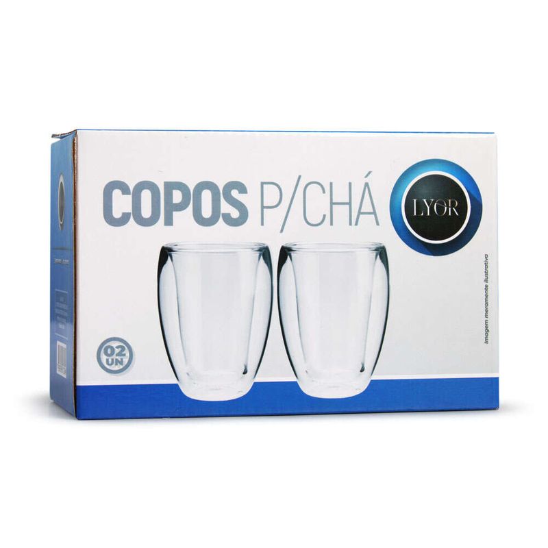 Copo-de-Vidro-para-Cha-Lyor-com-2-Unidades-260ml