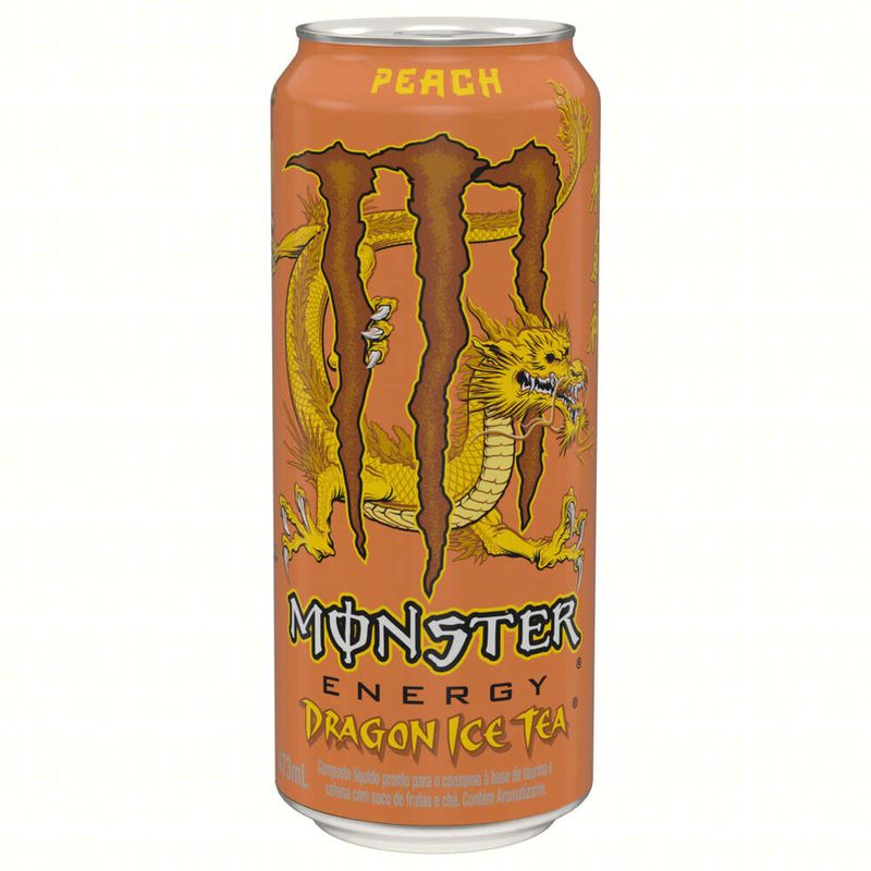 Energético Peach Monster Dragon Ice Tea Lata 473ml Zona Sul 6352