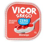 Iogurte Desnatado Grego Calda Morango Vigor 90g