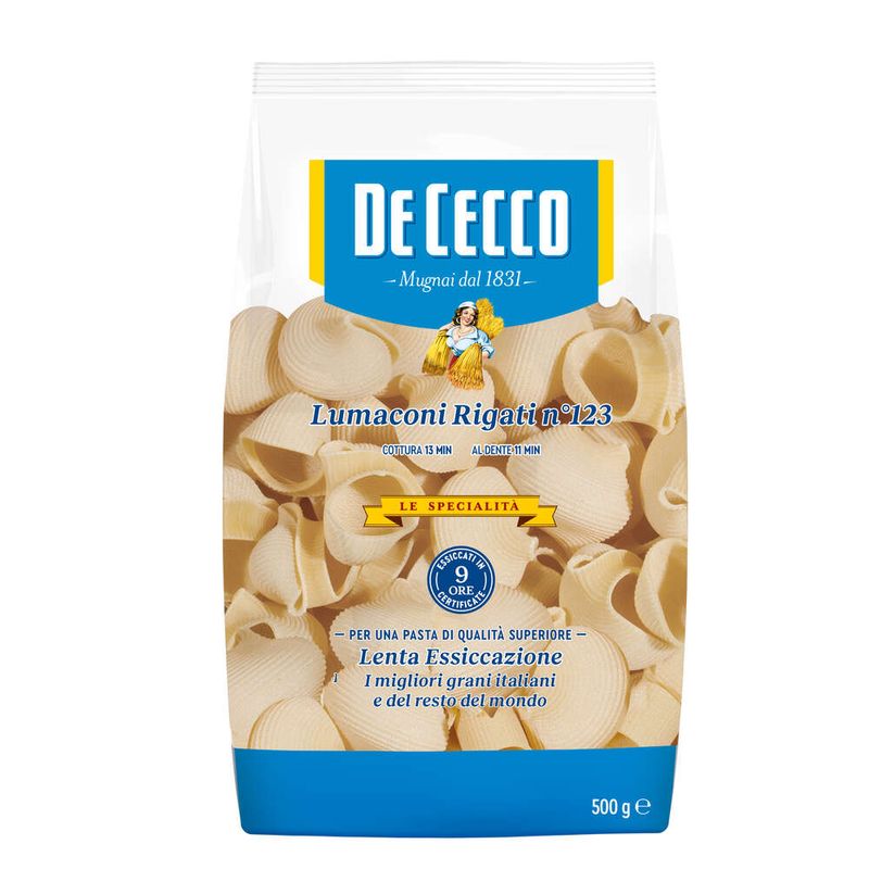Lumaconi-Rigate-Italiano-De-Cecco-nº-123-500g