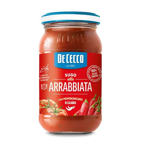 Molho de Tomate Italiano De Cecco All Arrabbiata Vidro 200g