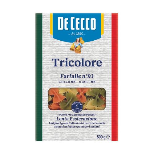 Farfalle Tricolore Italiano De Cecco nº 93 500g