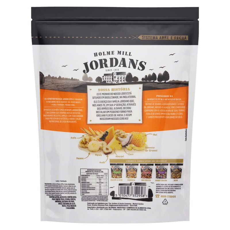 Granola Tropical Jordans Pouch 400g Zona Sul