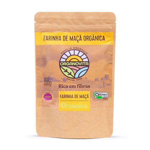 Farinha de Maçã Orgânica Organovita 100g