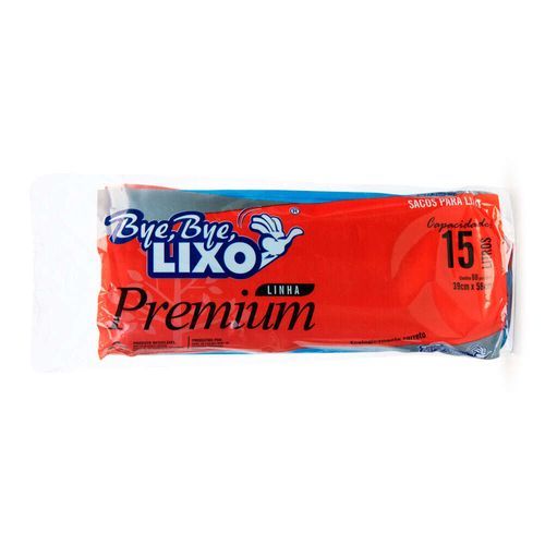 Saco para Lixo Bye Bye Premium 15L