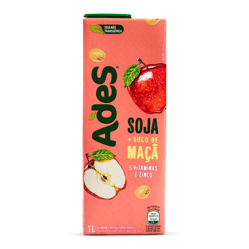 Bebida de Soja Ades Maçã  Tetra Pak 1 L