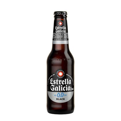 Cerveja Estrella Galícia Black Zero Álcool Long Neck 250ml