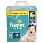 Fralda-Descartavel-Infantil-Pampers-Confort-Sec-M-Pacote-70-Unidades