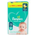 Fralda-Descartavel-Infantil-Pampers-Confort-Sec-P-Pacote-72-Unidades-Leve-Mais-Pague-Menos