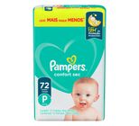 Fralda Descartável Infantil Pampers Confort Sec P Pacote 72 Unidades Leve Mais Pague Menos