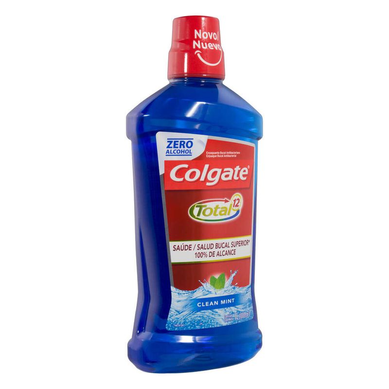 Enxaguante-Bucal-Antibacteriano-Zero-Alcool-Clean-Mint-Colgate-Total-12-Frasco-1l